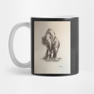 Little Elephant - ink wash painting Mug